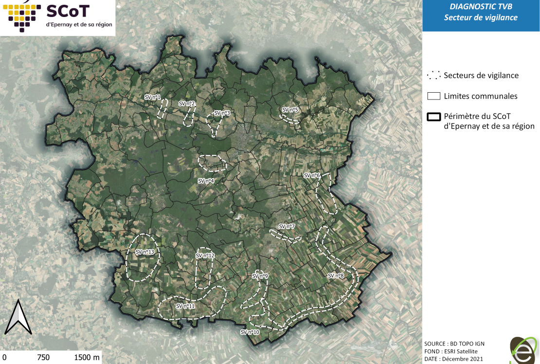 carte globale secteur de vigilance